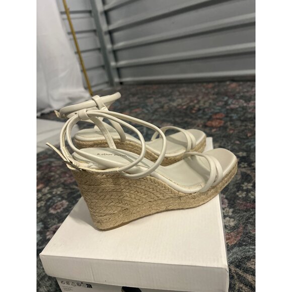 & OTHER STORIES ASOS Leather Espadrille Sandals White Womens Size US 6 - Picture 7 of 10